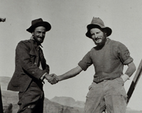 Glen Canyon, Arizona, 1921, Fred E. Joekel on left - Floyd W. Hough on right