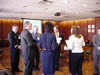 U.S. Mint and NGS employees pre-briefing before dedication