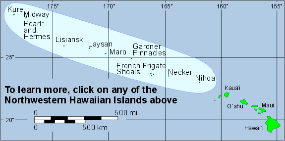 Map of Northwest Hawaiian Islands