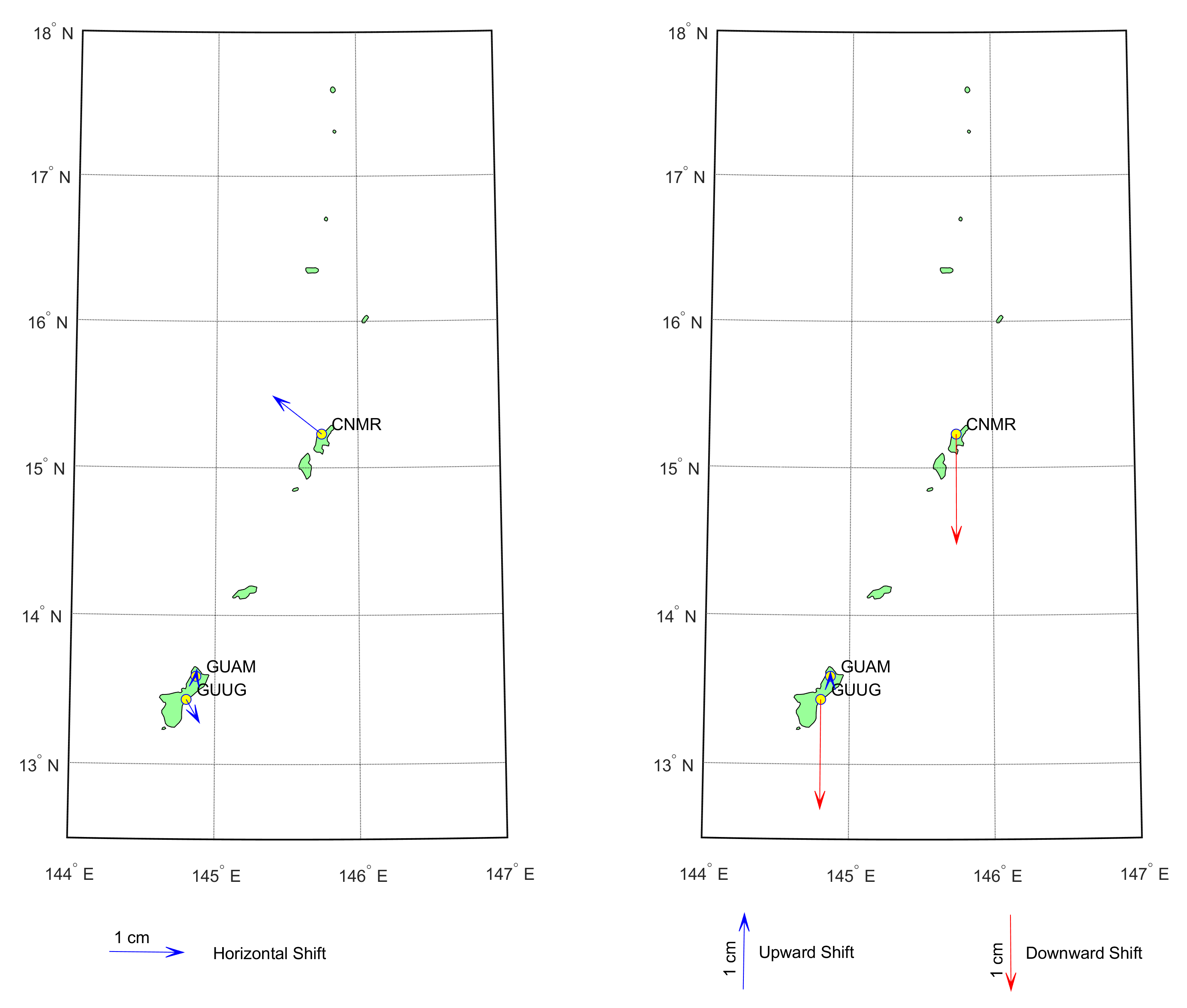 Transitioning from IGS14 to IGb14: Shifts in Guam