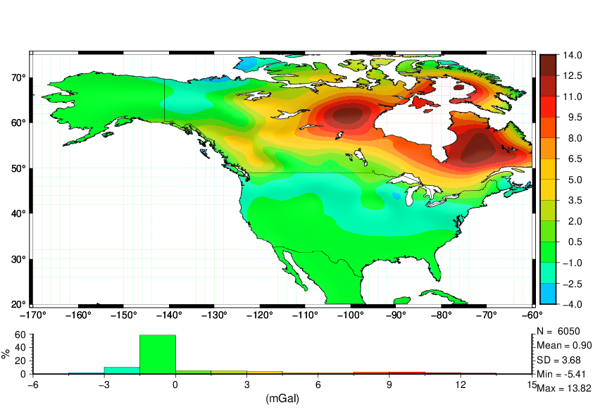 GIA (ICE6G model) Predicted Vertical Velocity Field