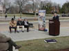 Dedication speakers O. Dan Lashley, Chris Ferguson, Dave Doyle and Dr. Robert Archibald