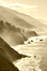 Mountains and coastline