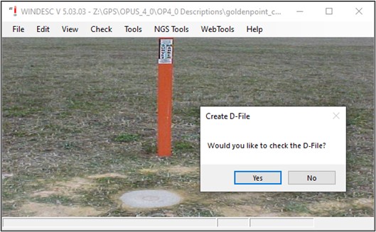 WinDesc prompts the user to run a final error check after exporting the description file