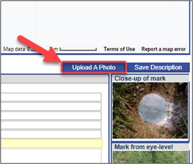 Upload a photo button on the user mark page