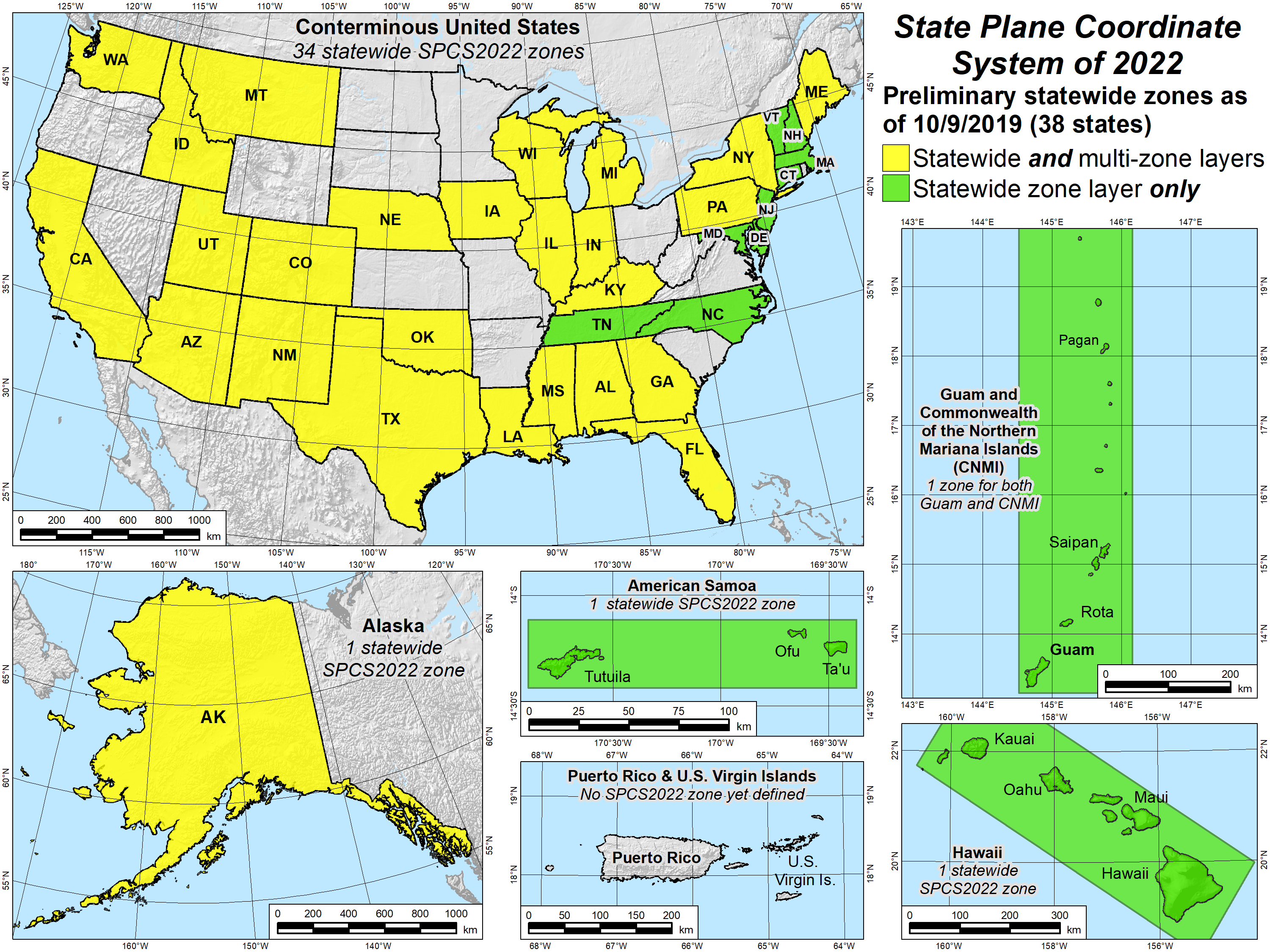 State Plane Zone Map