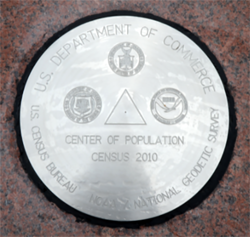 U.S. Center of Population: 2010 Commemorative Mark