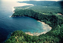 aerial view of Tutuila, American Samoa