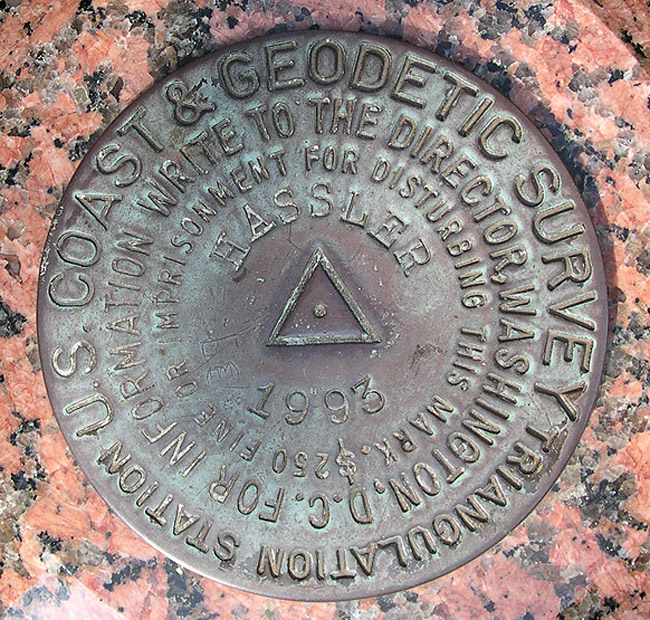 commemorative disk set in Hassler Park, in Silver Spring, Maryland