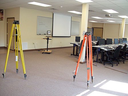 Classroom with tripod set-up