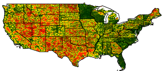 Map of Prioritized bench marks and GEOID12A estimated accuracy